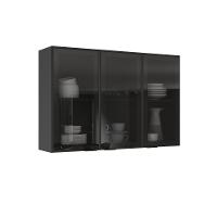 Cozinha Completa Itatiaia Lumina 350cm Em Madeira Mdf Grafite Fendi - 6