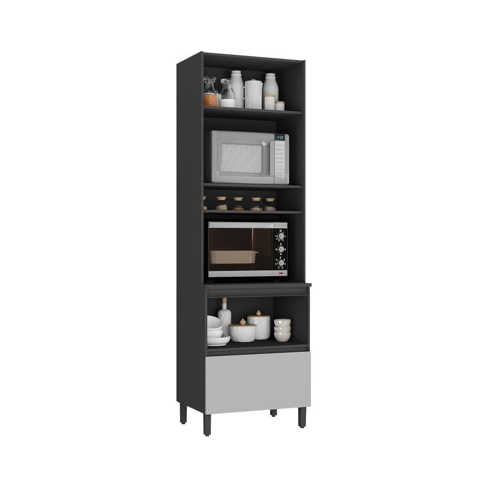 Cozinha Completa Itatiaia Lumina 350cm Em Madeira Mdf Grafite/fendi - 5