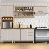 Cozinha Completa Itatiaia 270cm 4 Peças Com Vidro Off White New Porto - 2
