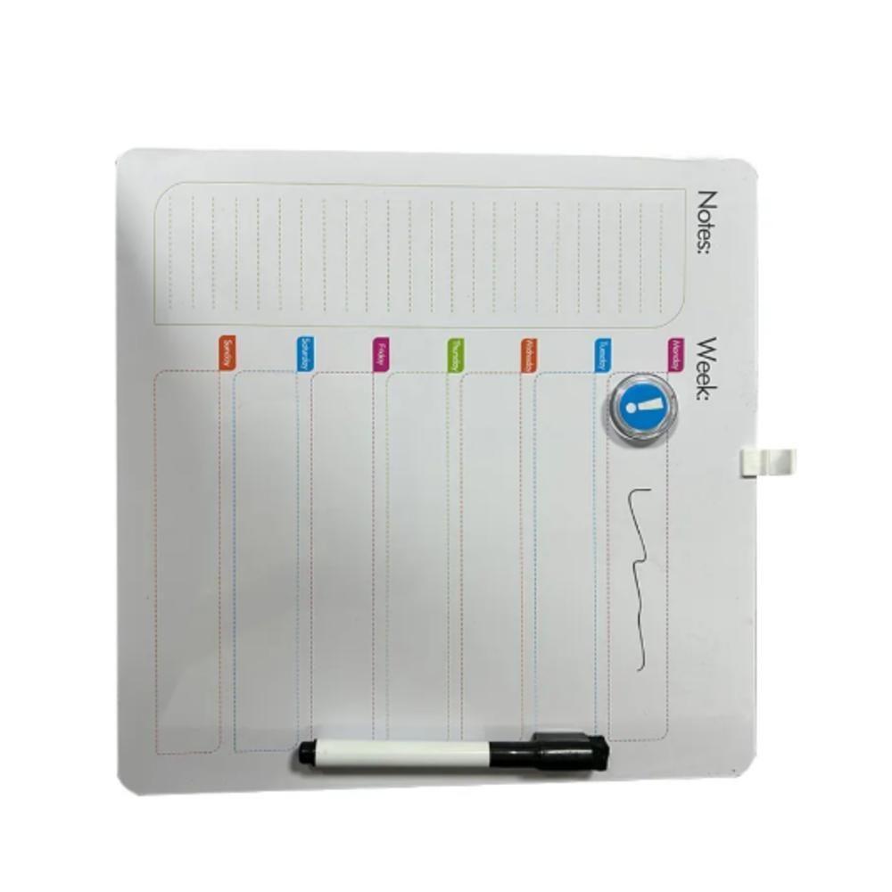 Lousa De Planejamento Semanal Quadro Magnetico Planner Multiuso Tarefas Recados Anotacoes Aviso Completa Caneta Ima - 3