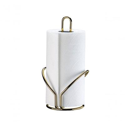 Suporte Porta Rolo Papel Toalha Bancada Mesa Dourado Future