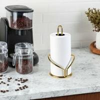 Suporte Porta Rolo Papel Toalha Bancada Mesa Dourado Future