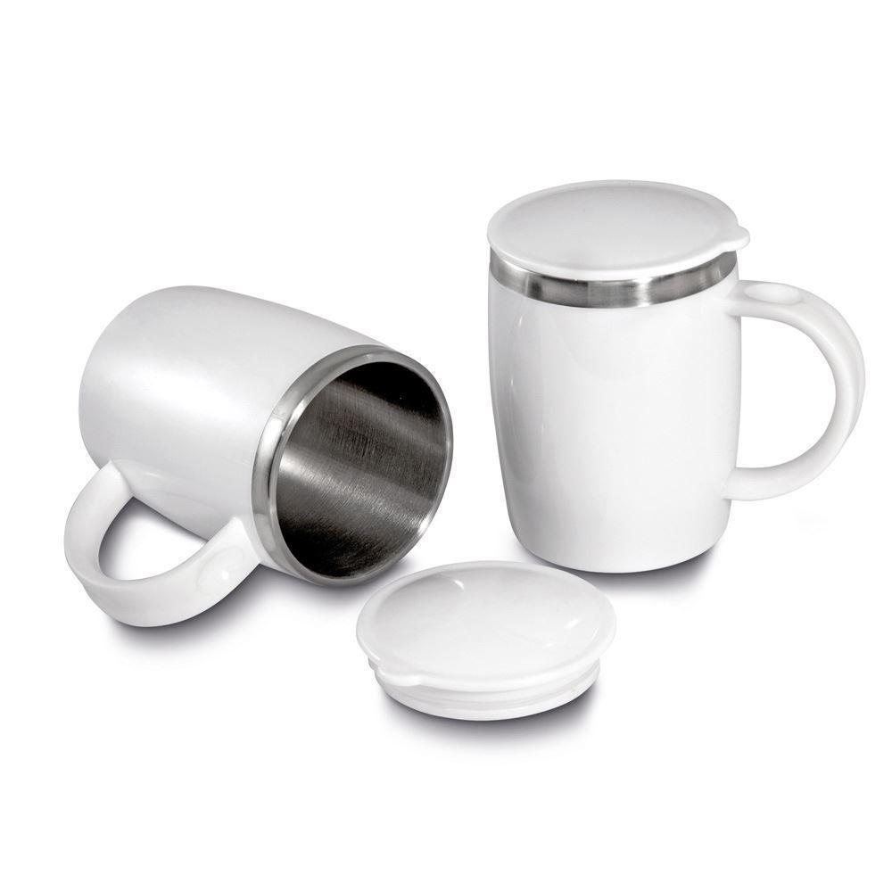 Caneca Térmica Com Tampa - 400ml Para Apreciadores De Café - 1