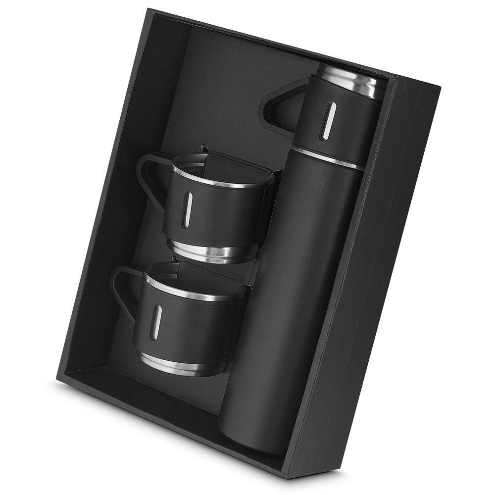 Garrafa Térmica Inox 500ml Com Conjunto De Canecas - Estilo E Funcionalidade Para Viagens - 6