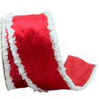 Kit 4 Fitas Aramadas Vermelha Decoração Natalina 6,3cm 9,14m - 6