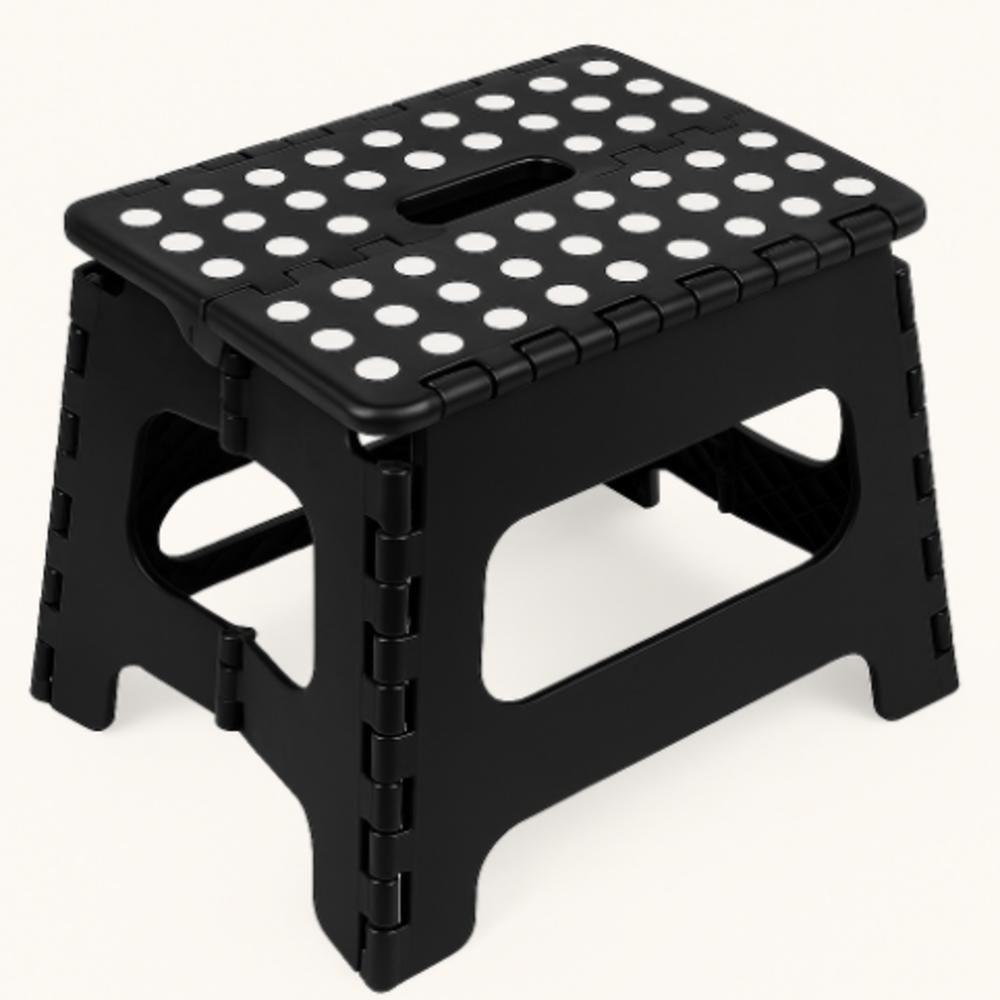 Banqueta Dobravel 130kg Banco Portatil Cadeira Multiuso Banquinho Resistente Infantil Adulto Plastica Escada Banheiro Ca - 4