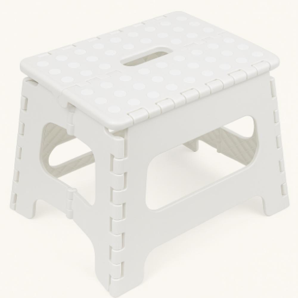 Banqueta Dobravel 130kg Banco Portatil Cadeira Multiuso Banquinho Resistente Infantil Adulto Plastica Escada Banheiro Ca - 5
