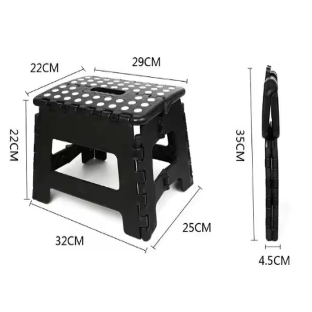 Banqueta Dobravel 130kg Banco Portatil Cadeira Multiuso Banquinho Resistente Infantil Adulto Plastica Escada Banheiro Ca - 8