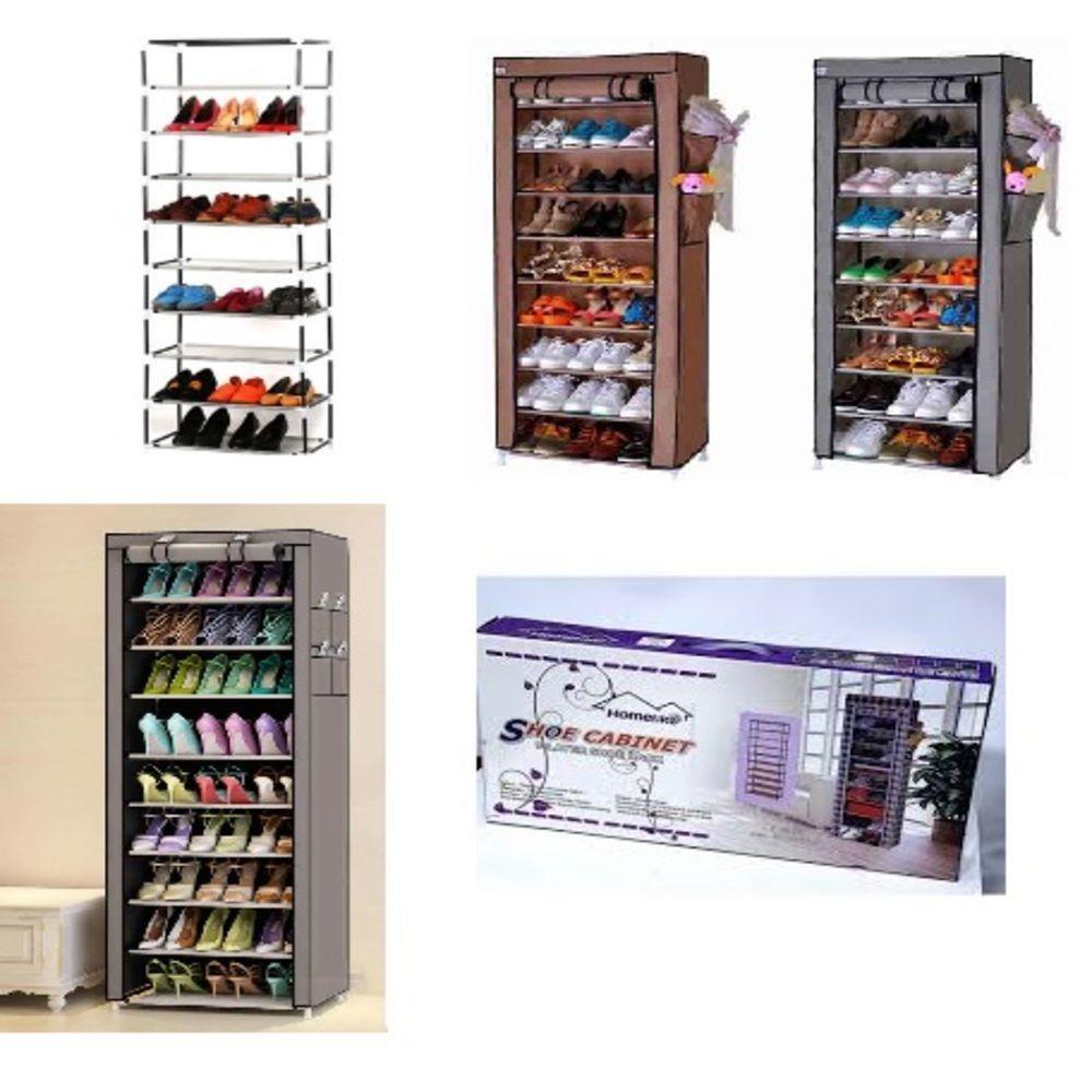 Sapateira Gigante 10 Prateleiras Organizador Armario Estante Portatil Desmontavel Para Roupas Tenis Calçados Com Ziper - 5