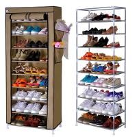 Sapateira Gigante 10 Prateleiras Organizador Armario Estante Portatil Desmontavel Para Roupas Tenis Calçados Com Ziper - 3