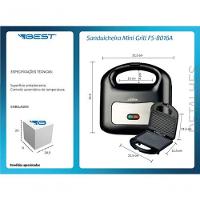Sanduicheira E Mini Grill Antiaderente Preta E Inox Best 110V - 5