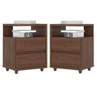 Kit 2 Mesas De Cabeceira Lacy Castanho ? Henn - 1