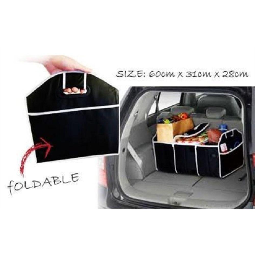 Organizador De Porta Malas Carro Com 3 Divisorias E Bolsos - 3