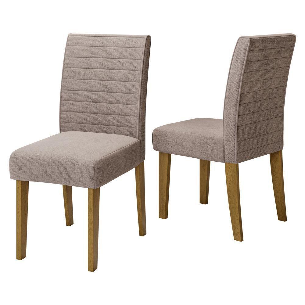 Conjunto Com 2 Cadeiras De Jantar Multimóveis Cr50041 Mascavo Mascavo - 1