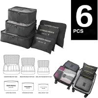 Kit Organizador De Mala 6 Peças - Necessaire E Porta Roupas - 6