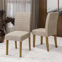 Conjunto Com 2 Cadeiras De Jantar Multimóveis Cr50041 Bege Bege - 2