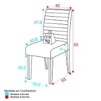 Conjunto Com 2 Cadeiras De Jantar Multimóveis Cr50041 Bege Bege - 3