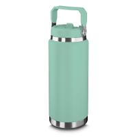 Garrafa Térmica 900ml Inox Verde Com Alça E Parede Dupla - 1