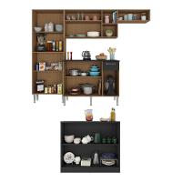 Cozinha Completa C/ Bancada Multimóveis Madeirada/preta - 6