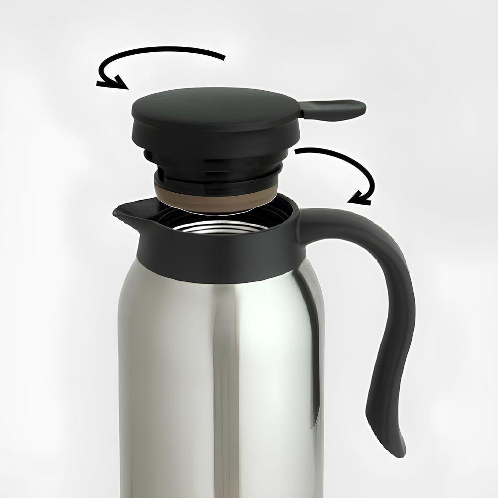 Garrafa Térmica Inox Escovado 800ml Preta Para Cafés E Chás - Mood Elegance - 2