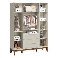 Guarda Roupa Infantil Classic Elfe Areia Acetinado Amadeirado - Reller - 2