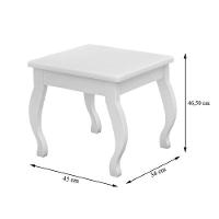 Penteadeira Camarim Luna Com Banqueta Branco ? Luapa Móveis - 5