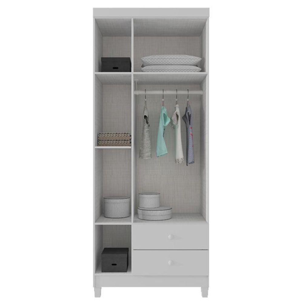 Mini Berço Moisés Alegria Com Colchão E Guarda Roupa 3 Portas Ternura Baby Branco Flex - Incorplac - 6