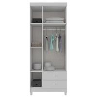 Mini Berço Moisés Alegria Com Colchão E Guarda Roupa 3 Portas Ternura Baby Branco Flex - Incorplac - 6
