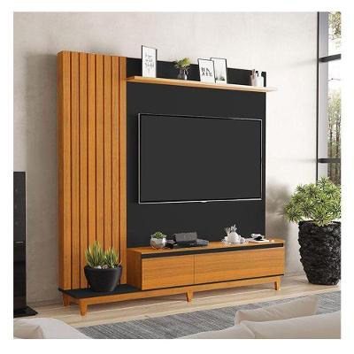 Painel Para Tv Ambiente Jacarta Preto Freijó - Luapa