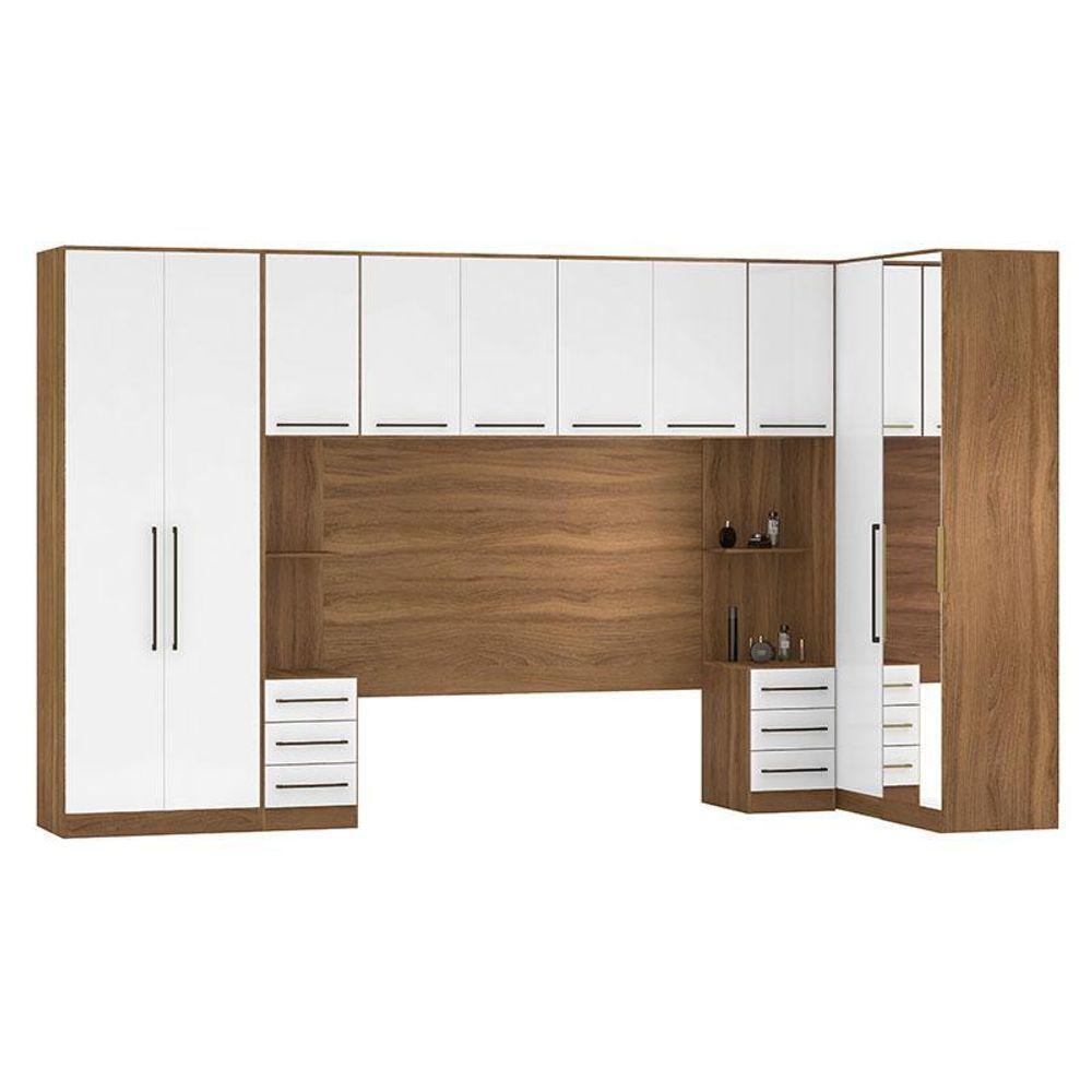 Quarto De Casal Irlanda Ambiente Composição 3 Amêndola Branco - Demartêz - 2