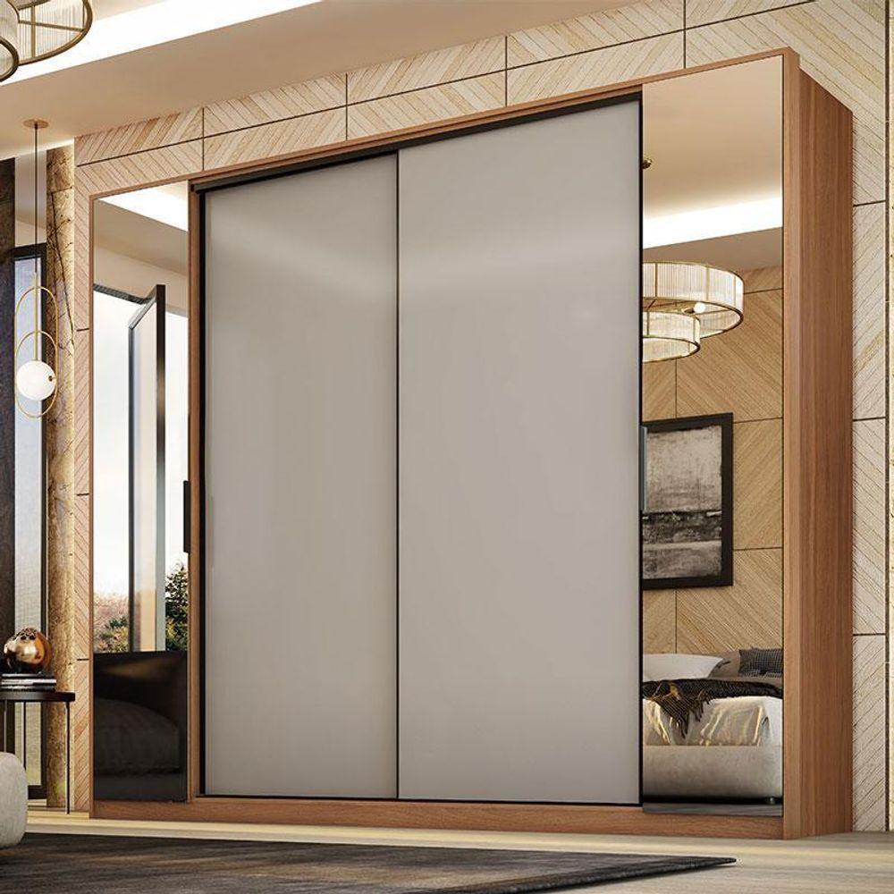 Guarda Roupa Casal Laredo Amêndola Touch Nude Prime Flex - Demartez - 3