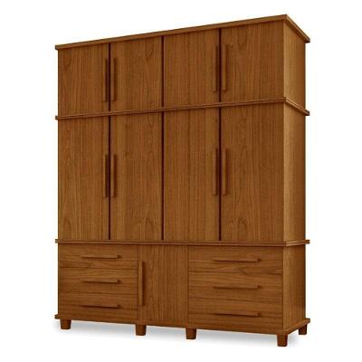 Guarda Roupa Casal Londres 4 Portas Carvalho New MDP