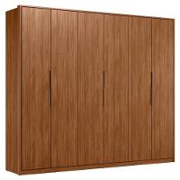 Guarda Roupa Casal Atrice 6 Portas Nogueira Touch Demóbile ? Demartêz - 1