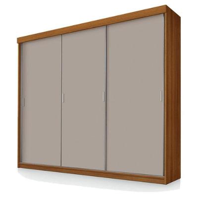 Guarda Roupa Casal ímola 3 Portas De Correr Carvalho New Mani - Luapa