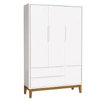 Guarda Roupa Infantil New Classic 3 Portas Branco Com Pés Madeira ? Reller - 1