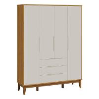 Guarda Roupa Infantil Classic Elfe Areia Acetinado Savana Amadeirado - Reller - 1