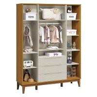 Guarda Roupa Infantil Classic Elfe Areia Acetinado Savana Amadeirado - Reller - 2