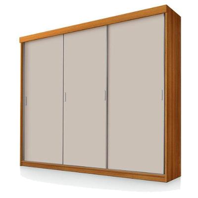 Guarda Roupa Casal ímola 3 Portas De Correr Freijó Off White Pina - Luapa