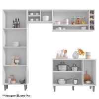 Cozinha Ambiente Vanessa Amêndoa Branco - Ajl - 3