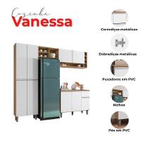 Cozinha Ambiente Vanessa Amêndoa Branco - Ajl