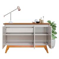 Aparador Para Sala Buffet Classic 3 Portas Com Gaveta Off White Freijó - Imcal - 3