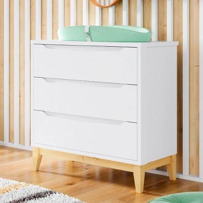 Cômoda Infantil Retrô Coleção Amor Perfeito Divicar Branco