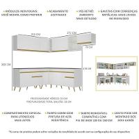 Cozinha Completa De Canto Veneza Gw Mp2068 Com Armário E Balcão Branca - 3