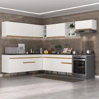 Cozinha Completa De Canto Veneza Gw Mp2068 Com Armário E Balcão Branca - 6