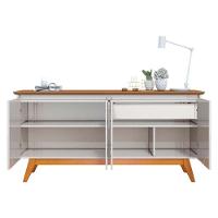 Aparador Para Sala Buffet Classic 1.6 Com Gaveta Off White Freijó - Imcal - 3