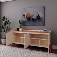 Aparador Para Sala Buffet Studio 1.6 Off White Nature - Imcal - 3