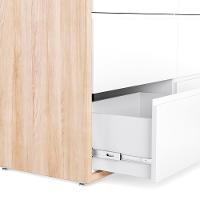 Cômoda Infantil 6 Gavetas Coleção Wood Divicar Branco Carvalho Treviso