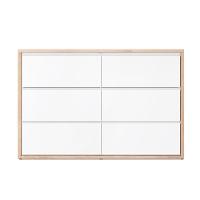 Cômoda Infantil 6 Gavetas Coleção Wood Divicar Branco Carvalho Treviso - 5