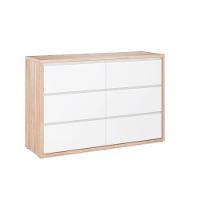 Cômoda Infantil 6 Gavetas Coleção Wood Divicar Branco Carvalho Treviso - 6