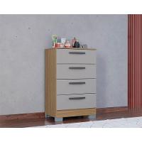 Cômoda Ambiente 867 4 Gavetas Damasco Off White - Poquema - 1